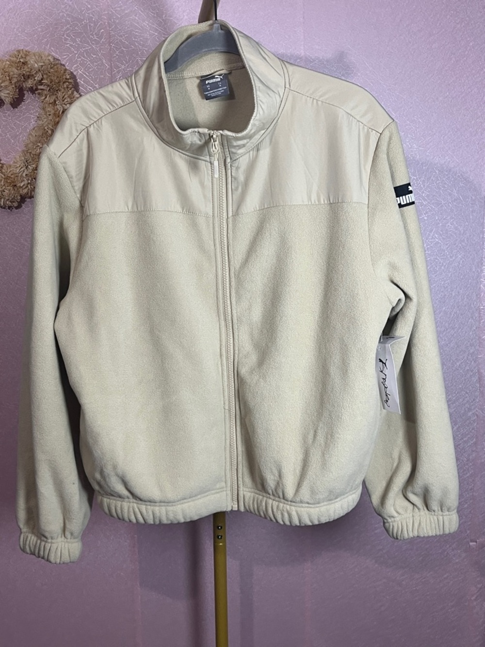 Puma Beige Cream Full-Zip Performance Jacket -NWT